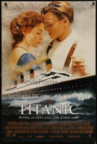 4z763 TITANIC revised style B int'l DS 1sh '97 DiCaprio, Kate Winslet, with Gloria Stuart credited!