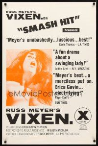 4z803 VIXEN 1sh '68 classic Russ Meyer, Erica Gavin, is she woman or animal?