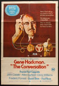 5a486 CONVERSATION Aust 1sh '74 Gene Hackman is an invader of privacy, Francis Ford Coppola directed