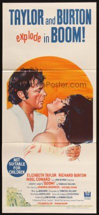5a608 BOOM Aust daybill '68 Elizabeth Taylor & Richard Burton, Tennessee Williams drama!