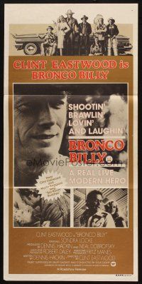 5a615 BRONCO BILLY Aust daybill '80 Clint Eastwood directs & stars, different photographic images!