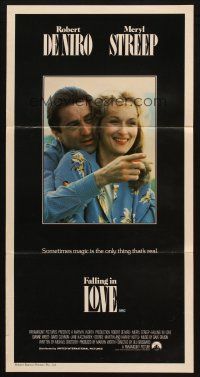 5a652 FALLING IN LOVE Aust daybill '84 romantic close-up of Robert De Niro & Meryl Streep!
