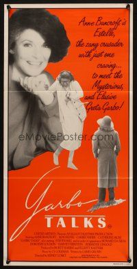 5a662 GARBO TALKS Aust daybill '84 Anne Bancroft, Ron Silver, directed by Sidney Lumet!