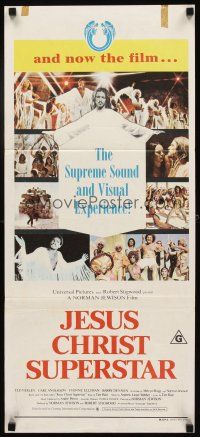 5a707 JESUS CHRIST SUPERSTAR Aust daybill '73 Ted Neeley, Andrew Lloyd Webber religious musical