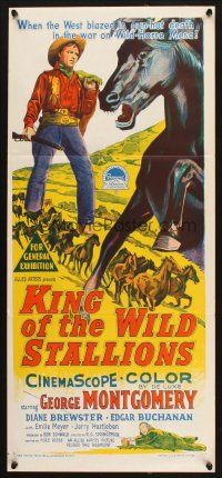 5a720 KING OF THE WILD STALLIONS Aust daybill '59 George Montgomery, Richardson Studio art!