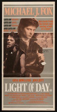 5a732 LIGHT OF DAY Aust daybill '87 Michael J. Fox, Gena Rowlands, rocker Joan Jett!