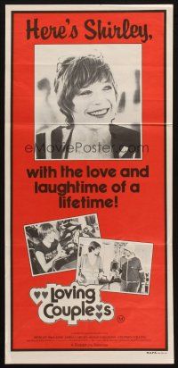 5a738 LOVING COUPLES Aust daybill '80 James Coburn, cool portrait of Shirley MacLaine!