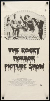 5a831 ROCKY HORROR PICTURE SHOW Aust daybill '75 wacky image of 'hero' Tim Curry & cast!