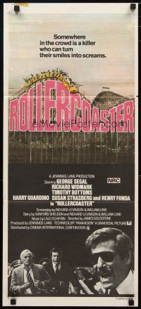 5a832 ROLLERCOASTER Aust daybill '78 George Segal, Richard Widmark, Timothy Botttoms!