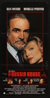 5a840 RUSSIA HOUSE Aust daybill '90 great close-up of Sean Connery & Michelle Pfeiffer!