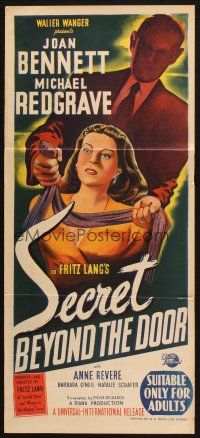 5a862 SECRET BEYOND THE DOOR Aust daybill '47 Joan Bennett, Michael Redgrave, Fritz Lang film noir