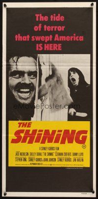 5a870 SHINING Aust daybill '80 Stephen King & Stanley Kubrick horror, crazy Jack Nicholson!