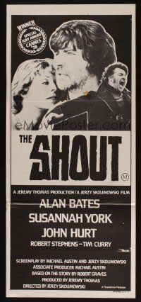 5a873 SHOUT Aust daybill '78 Alan Bates, Susannah York, John Hurt!