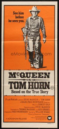 5a945 TOM HORN Aust daybill '80 see Steve McQueen before he sees you!