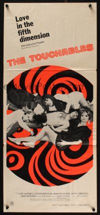 5a947 TOUCHABLES Aust daybill '68 Judy Huxtable, psychedelic love in the fifth dimension!