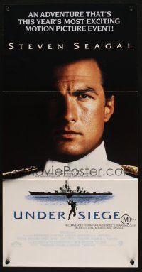 5a954 UNDER SIEGE Aust daybill '92 super close portrait of Navy SEAL Steven Segal!