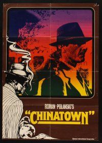 5a343 CHINATOWN German '74 Roman Polanski, great image of Jack Nicholson w/gun to his head!