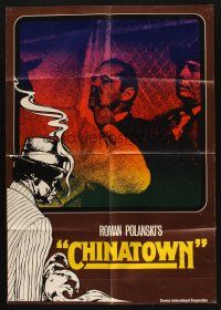 5a338 CHINATOWN German '74 classic image of Jack Nicholson's nose being cut by Roman Polanski!