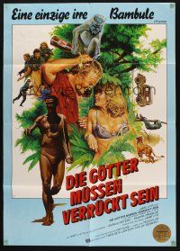 5a363 GODS MUST BE CRAZY German '82 wacky Jamie Uys comedy about native African tribe!