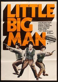 5a383 LITTLE BIG MAN orange title style German '71 Dustin Hoffman as most neglected hero!