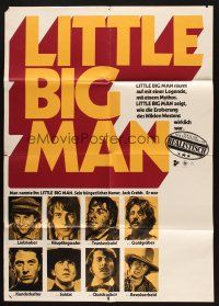 5a385 LITTLE BIG MAN yellow & purple title style German '71 Dustin Hoffman as most neglected hero!