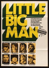 5a386 LITTLE BIG MAN yellow title style German '71 Dustin Hoffman as most neglected hero!