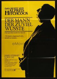 5a397 MAN WHO KNEW TOO MUCH German R83 James Stewart & Doris Day, directed by Alfred Hitchcock!