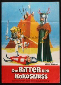 5a401 MONTY PYTHON & THE HOLY GRAIL white title style German '76 Chapman, John Cleese, Gilliam!