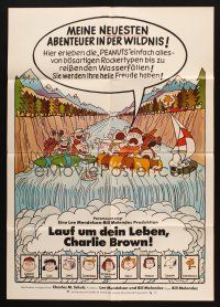 5a418 RACE FOR YOUR LIFE CHARLIE BROWN German '77 Charles M. Schulz, art of Snoopy & Peanuts gang!