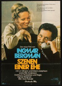 5a428 SCENES FROM A MARRIAGE German '75 Ingmar Bergman, Liv Ullmann, Erland Josephson