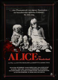 5a300 ALICE German 16x23 '88 Neco z Alenky, bizarre live action Alice in Wonderland!