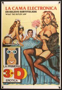 5a092 GROOVE ROOM Spanish poster '75 Ole Soltoft, Sue Longhurst, Diana Dors, x-rated 3D sex!