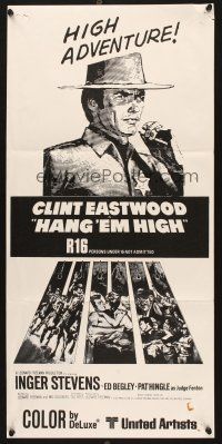 5a081 HANG 'EM HIGH New Zealand '68 Clint Eastwood, they hung the wrong man!