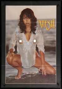 5a113 ATESLI Turkish '80s image of super-sexy woman in wet outfit on beach!