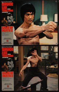 5a031 GAME OF DEATH II set of 4 Hong Kong LCs '81 images of Bruce Lee, See Yuen Ng's Si wang ta!