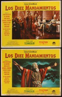 5a038 TEN COMMANDMENTS set of 8 Mexican LCs R60s DeMille classic, Charlton Heston & Yul Brynner!