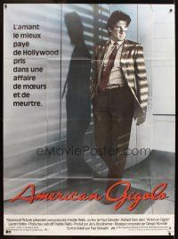 5b220 AMERICAN GIGOLO French 1p '80 handsomest male prostitute Richard Gere is framed for murder!