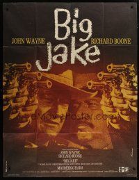 5b231 BIG JAKE French 1p '71 different Ferracci art of John Wayne & Richard Boone with pistols!