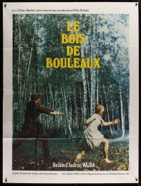 5b233 BIRCH WOOD French 1p '70 Andrzej Wajda's Brzezina, wild image of man chasing woman in woods!