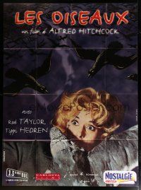 5b235 BIRDS French 1p R99 Alfred Hitchcock, Tippi Hedren, classic art of attacking avians!