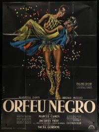 5b236 BLACK ORPHEUS French 1p '59 Marcel Camus' Orfeu Negro, best art by Georges Allard!