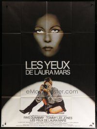 5b293 EYES OF LAURA MARS French 1p '78 Kershner, best image of psychic Faye Dunaway with camera!