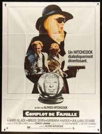 5b296 FAMILY PLOT French 1p '76 from the mind of devious Alfred Hitchcock, Karen Black, Bruce Dern