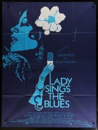 5b356 LADY SINGS THE BLUES French 1p '72 wonderful art of Diana Ross as singer Billie Holiday