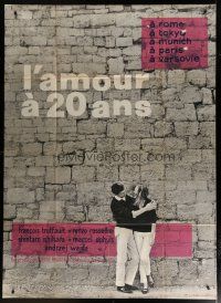 5b362 LOVE AT TWENTY style A French 1p '62 Francois Truffaut, Wajda, Ophuls, Rossellini & Ishihara!