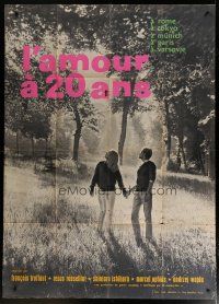 5b363 LOVE AT TWENTY style B French 1p '62 Francois Truffaut, Wajda, Ophuls, Rossellini & Ishihara!
