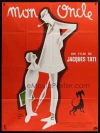 5b384 MON ONCLE French 1p R70s wonderful Pierre Etaix art of Jacques Tati as My Uncle, Mr. Hulot!