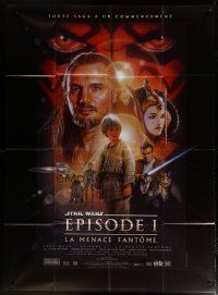 5b413 PHANTOM MENACE French 1p '99 George Lucas, Star Wars Episode I, art by Drew Struzan