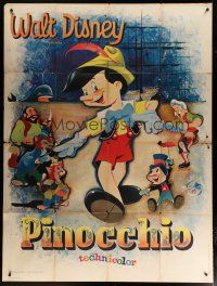 5b418 PINOCCHIO French 1p R60s Disney classic cartoon, great different fantasy artwork!