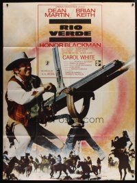 5b466 SOMETHING BIG French 1p '71 cool image of Dean Martin with giant gatling gun!